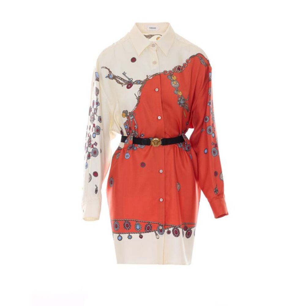 Versace Women Silk Twill Printed Dress